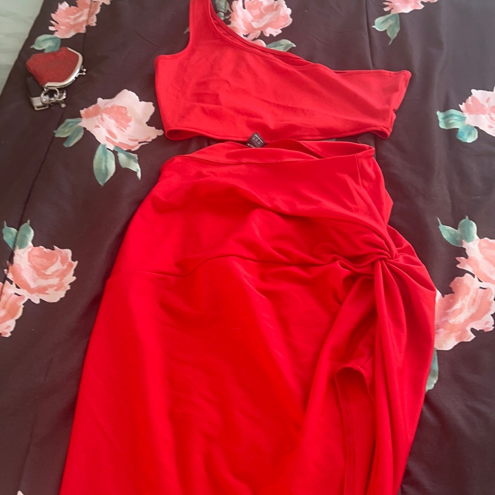 2 piece red outfit
